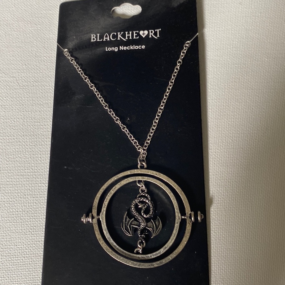 NWT Blackheart Dragon Time Turner Pendant
